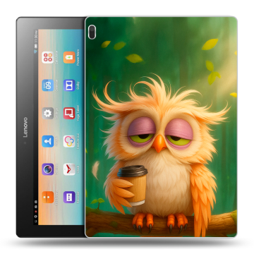 Силиконовый чехол на Lenovo Tab 4 10 с принтом сова