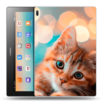 Силиконовый чехол на Lenovo Tab 4 10 с принтом котик
