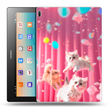 Силиконовый чехол на Lenovo Tab 4 10 с принтом милые котики