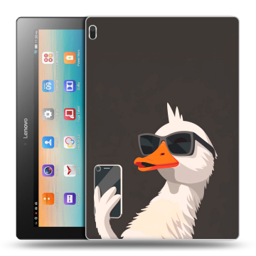 Силиконовый чехол на Lenovo Tab 4 10 с принтом утка в очках