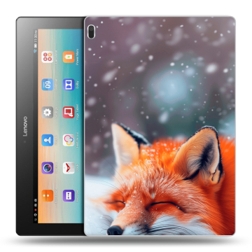 Силиконовый чехол на Lenovo Tab 4 10 с принтом лиса