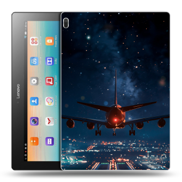Силиконовый чехол на Lenovo Tab 4 10 с принтом самолет