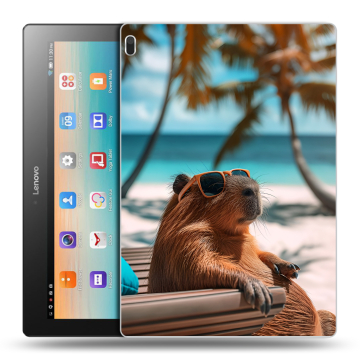 Силиконовый чехол на Lenovo Tab 4 10 с принтом Капибара