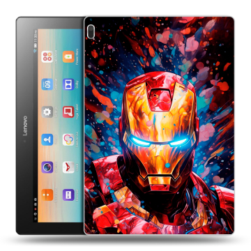 Силиконовый чехол на Lenovo Tab 4 10 с принтом Железный человек Ironman