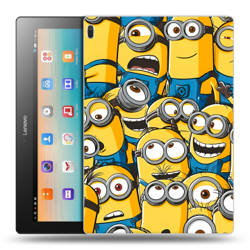 Силиконовый чехол на Lenovo Tab 4 10 с принтом Миньоны