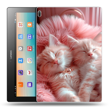 Силиконовый чехол на Lenovo Tab 4 10 с принтом котята котики