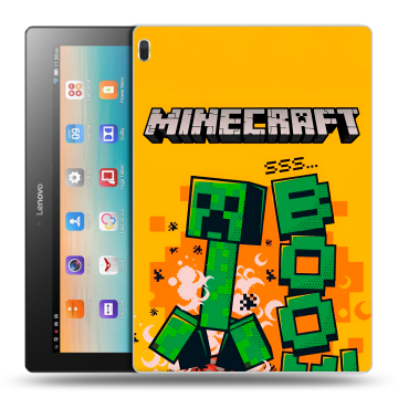 Силиконовый чехол на Lenovo Tab 4 10 с принтом Майнкрафт Minecraft