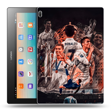 Силиконовый чехол на Lenovo Tab 4 10 с принтом Реал Роналдо Real Ronaldo