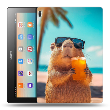 Силиконовый чехол на Lenovo Tab 4 10 с принтом Капибара