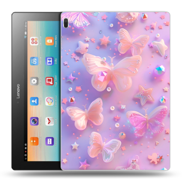 Силиконовый чехол на Lenovo Tab 4 10 с принтом Бабочки
