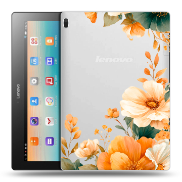 Силиконовый чехол на Lenovo Tab 4 10 с принтом Цветы принт