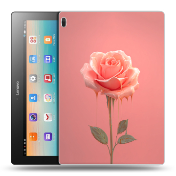 Силиконовый чехол на Lenovo Tab 4 10 с принтом Розовая роза