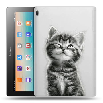 Силиконовый чехол на Lenovo Tab 4 10 с принтом Котенок