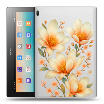Силиконовый чехол на Lenovo Tab 4 10 с принтом Цветы