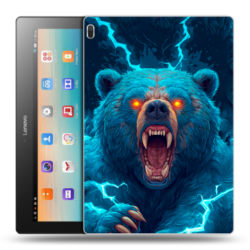 Силиконовый чехол на Lenovo Tab 4 10 с принтом Медведь