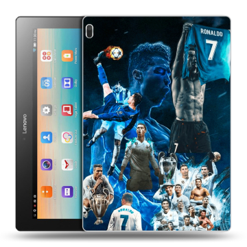 Силиконовый чехол на Lenovo Tab 4 10 с принтом Реал Роналдо