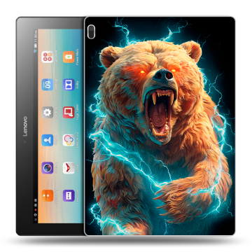 Силиконовый чехол на Lenovo Tab 4 10 с принтом Медведь