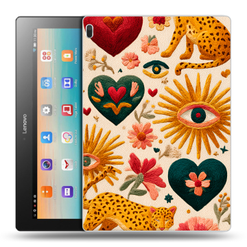 Силиконовый чехол на Lenovo Tab 4 10 с принтом Модный принт