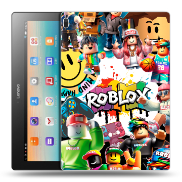 Силиконовый чехол на Lenovo Tab 4 10 с принтом Roblox Роблокс