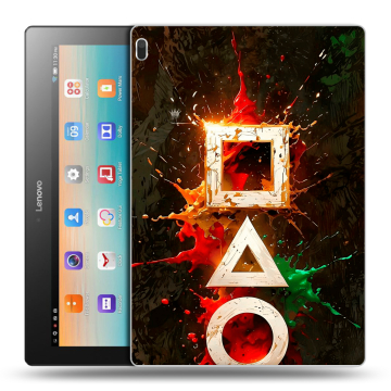 Силиконовый чехол на Lenovo Tab 4 10 с принтом Squid Game Игра кальмара