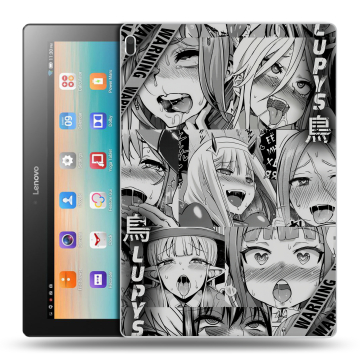 Силиконовый чехол на Lenovo Tab 4 10 с принтом Ahegao Ахегао Аниме