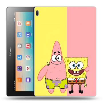 Силиконовый чехол на Lenovo Tab 4 10 с принтом Спанч боб Спанчбоб