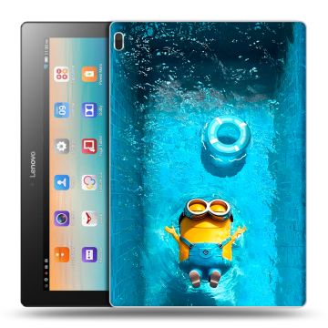 Силиконовый чехол на Lenovo Tab 4 10 с принтом Миньоны