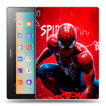 Силиконовый чехол на Lenovo Tab 4 10 с принтом Spiderman Человек паук