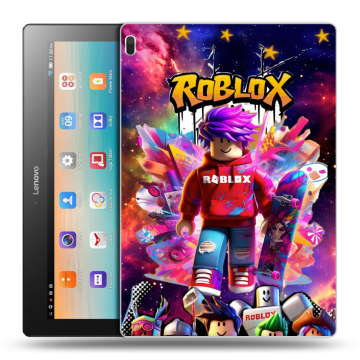 Силиконовый чехол на Lenovo Tab 4 10 с принтом Roblox Роблокс
