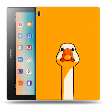 Силиконовый чехол на Lenovo Tab 4 10 с принтом Смешная утка