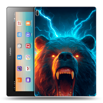 Силиконовый чехол на Lenovo Tab 4 10 с принтом Медведь