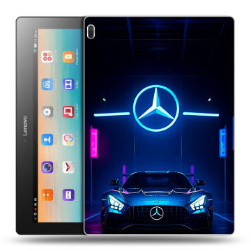 Силиконовый чехол на Lenovo Tab 4 10 с принтом Mercedes Мерседес