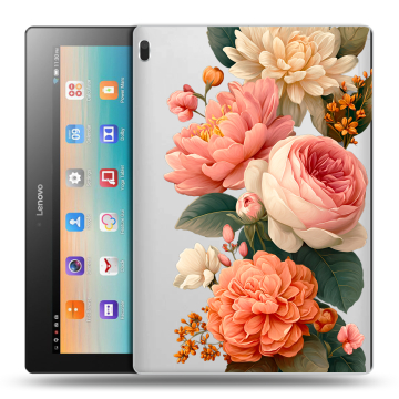 Силиконовый чехол на Lenovo Tab 4 10 с принтом цветы