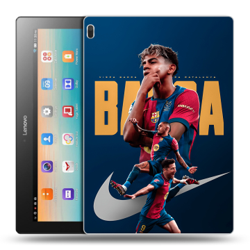 Силиконовый чехол на Lenovo Tab 4 10 с принтом Барселона Barca Yamal 
