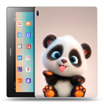 Силиконовый чехол на Lenovo Tab 4 10 с принтом милая панда