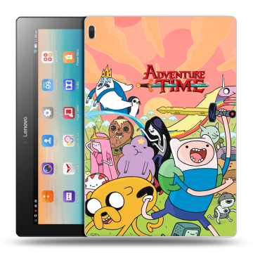 Силиконовый чехол на Lenovo Tab 4 10 с принтом Adventure time Время приключений