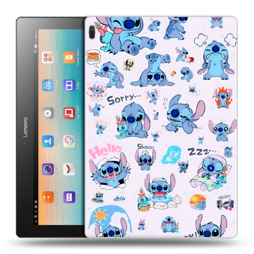 Силиконовый чехол на Lenovo Tab 4 10 с принтом Лило и Стич