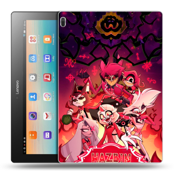 Силиконовый чехол на Lenovo Tab 4 10 с принтом Hazbin Hotel Отель Хазбин