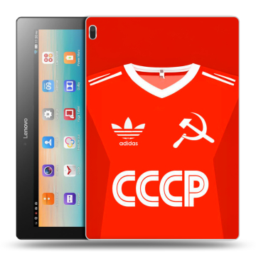 Силиконовый чехол на Lenovo Tab 4 10 с принтом Флаг Герб СССР