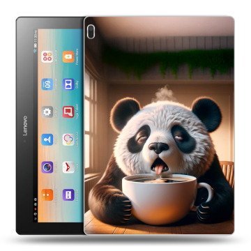 Силиконовый чехол на Lenovo Tab 4 10 с принтом смешная панда