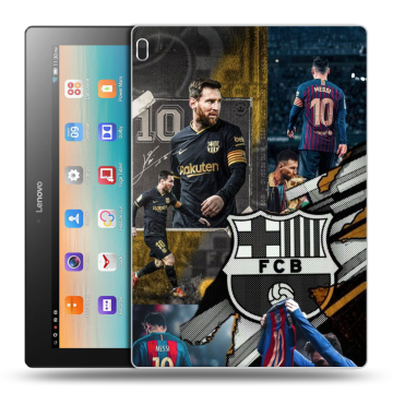 Силиконовый чехол на Lenovo Tab 4 10 с принтом Messi Barcelona