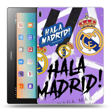 Силиконовый чехол на Lenovo Tab 4 10 с принтом Real Madrid Реал Мадрид
