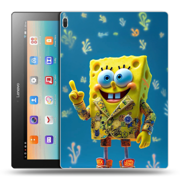 Силиконовый чехол на Lenovo Tab 4 10 с принтом Спанч боб Спанчбоб