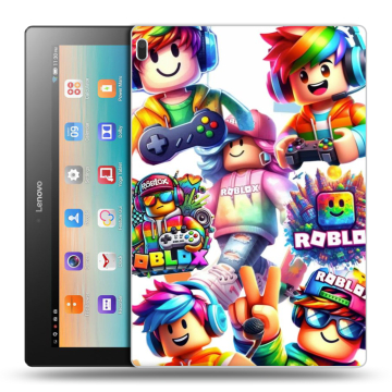 Силиконовый чехол на Lenovo Tab 4 10 с принтом Roblox Роблокс