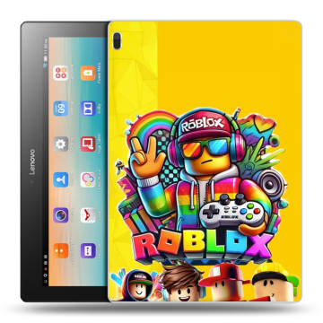 Силиконовый чехол на Lenovo Tab 4 10 с принтом Roblox Роблокс