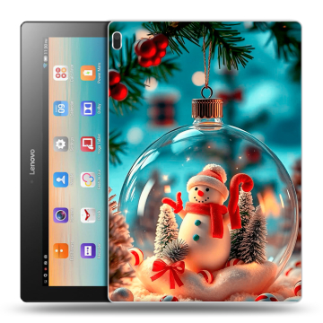 Силиконовый чехол на Lenovo Tab 4 10 с принтом Новый год
