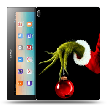 Силиконовый чехол на Lenovo Tab 4 10 с принтом Новый год Гринч