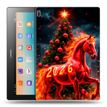 Силиконовый чехол на Lenovo Tab 4 10 с принтом Новый год