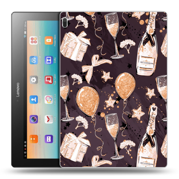 Силиконовый чехол на Lenovo Tab 4 10 с принтом Новый год