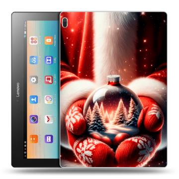 Силиконовый чехол на Lenovo Tab 4 10 с принтом Новый год